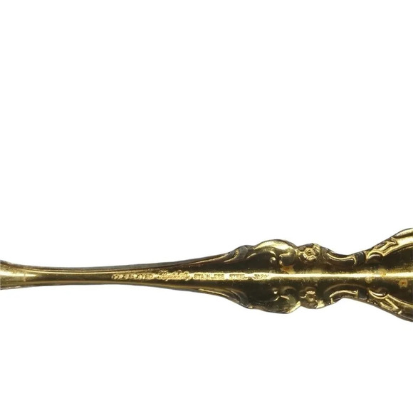 Vintage Japanese Gold Plated Serving Spoon - Picture 6 of 6